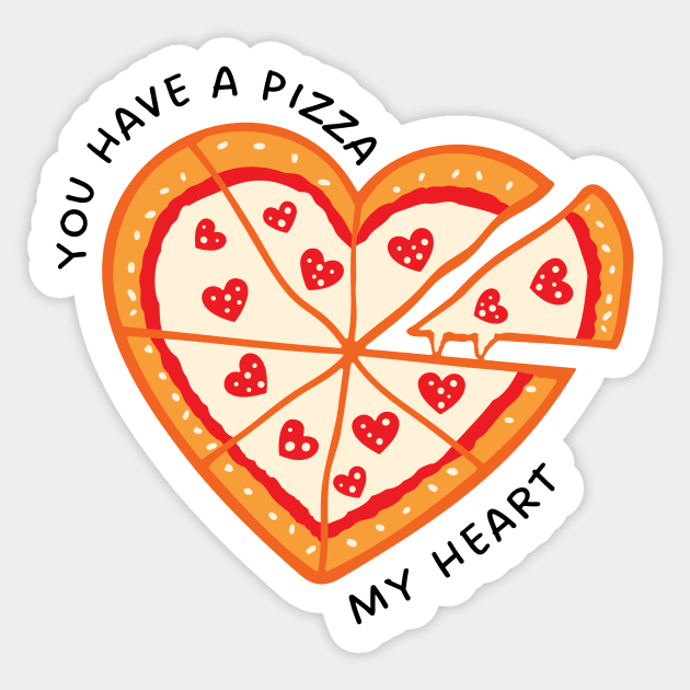 You have a pizza my heart Sticker by medimidoodles